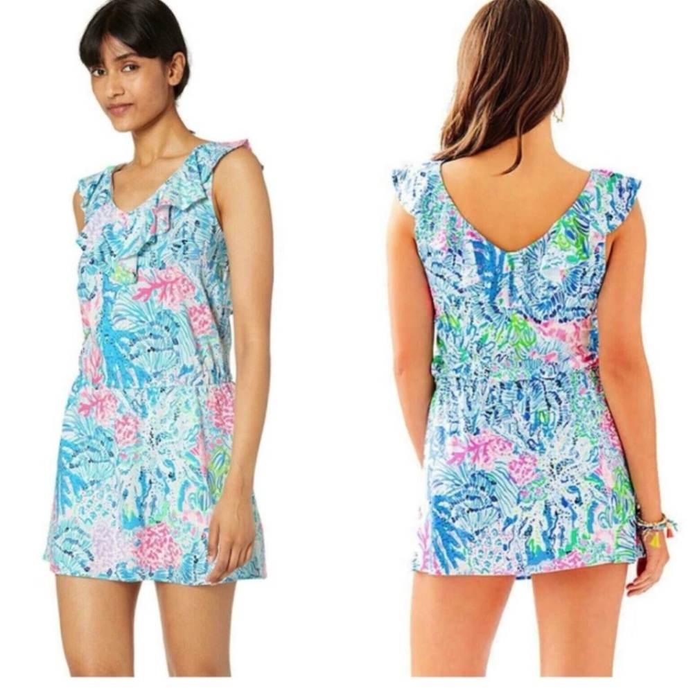 Lilly Pulitzer Alessa Romper Sink Or Swim Size M EUC